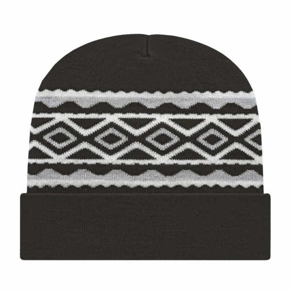 USA- Made Diamond Cuffed Beanie Thumbnail