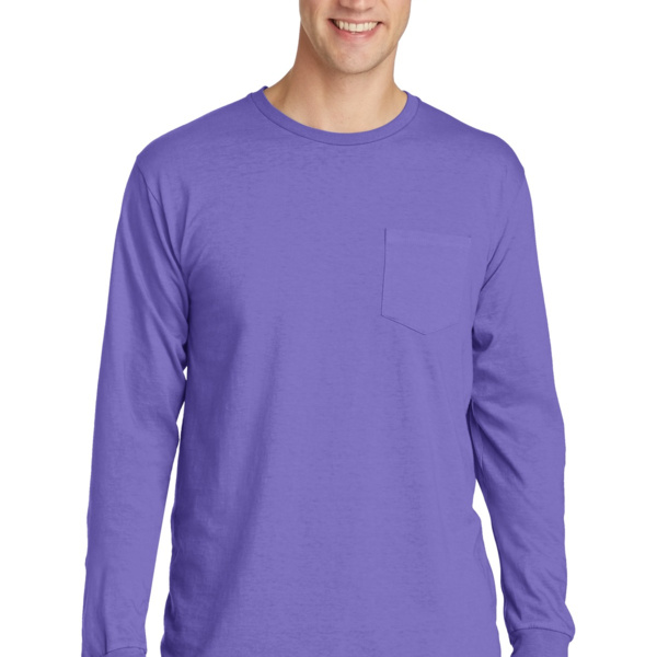 Beach Wash ® Garment Dyed Long Sleeve Pocket Tee Thumbnail